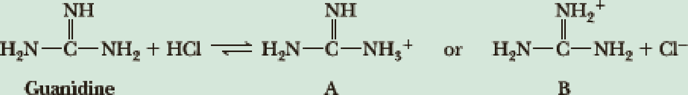 Following Is A Structural Formula For Guanidine The Compound By Which Migratory Birds Excrete Excess Metabolic Nitrogen The Hydrochloride Salt Of This Compound Is A White Crystalline Powder Freely Soluble In Water