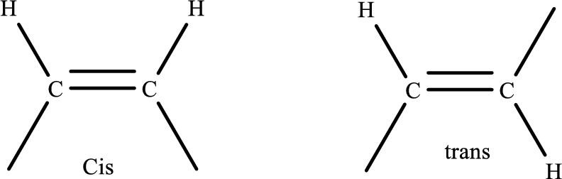 For each molecule that shows cis, trans isomerism, draw the cis isomer ...