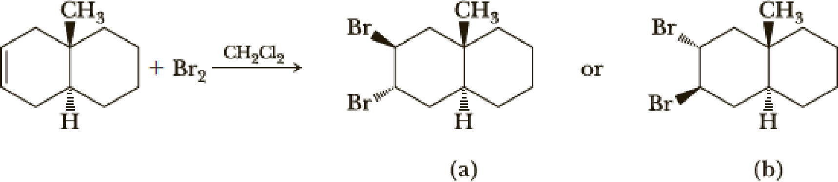 Chapter 6, Problem 6.27P, Reaction of this bicycloalkene with bromine in carbon tetrachloride gives a trans dibromide. In both 