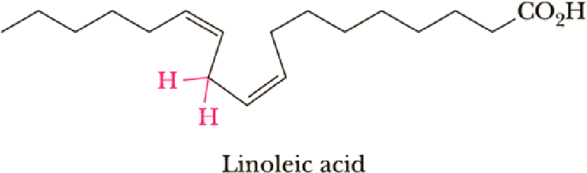 Chapter 8.7, Problem AQ, Linoleic acid is shown below. What makes this fatty acid particularly susceptible to autoxidation? 