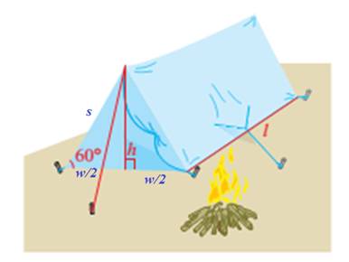 Chapter 1.1, Problem 58PS, Problems 57 and 58 refer to the two-person tent shown in Figure 25. Assume the tent has a floor and 