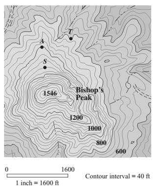 Chapter 2.4, Problem 25PS, Figure 15 shows the topographic map e used in Example 4 of this section. Recall that Stacey is at 