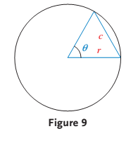 Chapter 6.3, Problem 68PS, Geometry If central angle  cuts off a chord of length c in a circle of radius r (Figure 9), then the 