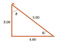 Chapter 1, Problem 45P, In Figure P1.49, find (a) the side opposite , (b) the side adjacent to . (c) cos , (d) sin , and (c) 