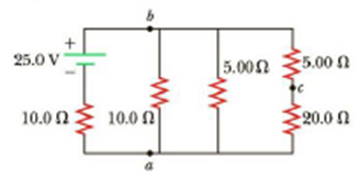Chapter 18, Problem 11P, Consider the circuit shown in Figure P18.11. Find (a) the potential difference between points a and 