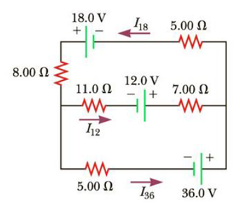 Chapter 18, Problem 30P, For the circuit shown in Figure P18.30, use Kirchhoffs rules to obtain equations for (a) the upper 