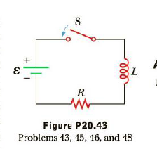 Chapter 20, Problem 46P, A 25-mH inductor, an 8.0- resistor, and a 6.0-V battery are connected in series as in Figure P20.43. 