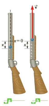 Chapter 5, Problem 39P, The launching mechanism of a toy gun consists of a spring of unknown spring constant, as shown in 