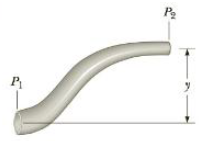 Chapter 9, Problem 42P, Water moves through a constricted pipe in steady, ideal flow. At the lower point shown in Figure 