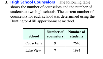 Chapter 4, Problem 3T, High School Counselors The following table shows the number of counsellors and the number of 