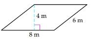 Chapter 7, Problem 12T, Find the area of the parallelogram shown below. 