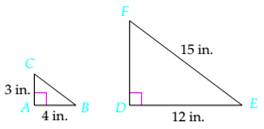 Chapter 7.4, Problem 11ES, Triangles ABC and DEF are similar triangles. Use this fact to solve each exercise. Round to the 