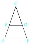 Chapter 7.4, Problem 23ES, In the figure below, AEBD, AB = 3 ft, ED = 4 ft, and BC = 3 ft. Find the length of CE. 