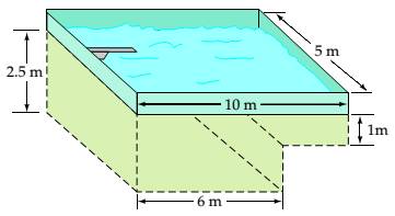 Chapter 7.5, Problem 57ES, Swimming Pools How many liters of water are needed to fill the swimming pool shown below? 