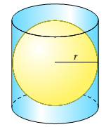 Chapter 7.5, Problem 62ES, A sphere fits inside a cylinder as shown in the figure below. The height of the cylinder equals the 