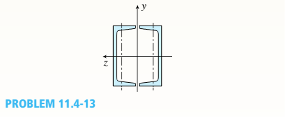 Chapter 11, Problem 11.4.13P, Find the Controlling buckling load (kips) for the steel column shown in the figure. The column is 