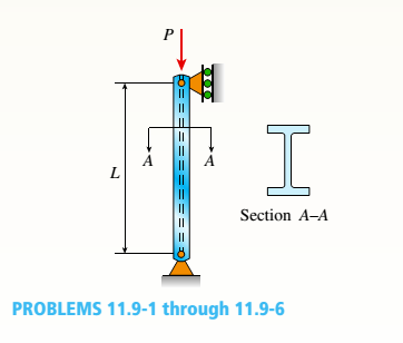 Chapter 11, Problem 11.9.1P, Determine the allowable axial load Pallowa W 10 X 45 steel wide-flange column with pinned ends (see 