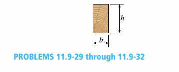 Chapter 11, Problem 11.9.31P, A wood column with, a rectangular cross section (see figure) is constructed of 4 in. × 8 im 