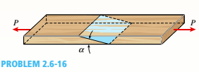 Chapter 2, Problem 2.6.16P, Two boards are joined by gluing along a scarf joint, as shown in the figure. For purposes of cutting 