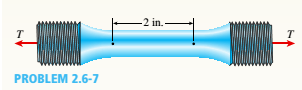 Chapter 2, Problem 2.6.7P, During a tension lest of a mild-steel specimen (see figure), the extensometer shows an elongation of 