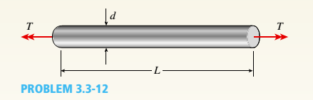 Chapter 3, Problem 3.3.12P, A propeller shaft for a small yacht is made of a solid steel bar 104 mm in diameter. The allowable 