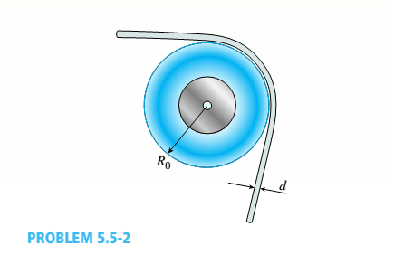 Chapter 5, Problem 5.5.2P, A steel wire (E = 200 GPa) of a diameter d = L25 mm is bent around a pulley of a radius i/o = 500 mm 