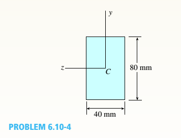Chapter 6, Problem 6.10.4P, A steel beam of rectangular cross section is 40 mm wide and 80 mm high (see figure). The yield 