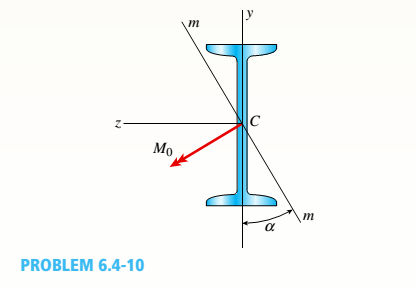 Chapter 6, Problem 6.4.10P, A steel beam of I-section (see figure) is simply supported at the ends. Two equal and oppositely 