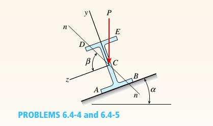 Chapter 6, Problem 6.4.4P, A simply supported wide-flange beam of span length L carries a vertical concentrated load P acting 