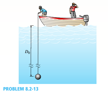 Chapter 8, Problem 8.2.13P, : A hollow, pressurized sphere having a radius r = 4.8 in, and wall thickness t = 0.4 in. is lowered 