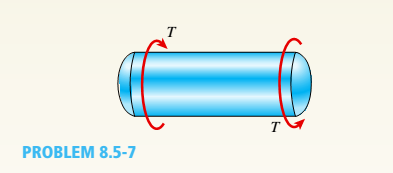 Chapter 8, Problem 8.5.7P, A cylindrical pressure vessel having a radius r = 14 in. and wall thickness t = 0,5 in, is subjected 