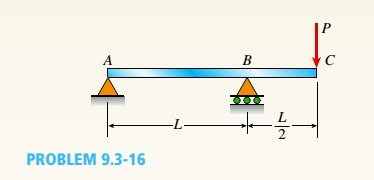 Chapter 9, Problem 9.3.16P, A simple beam with an overhang is subjected to d point load P = 6kN. If the maximum allowable 