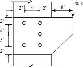 Chapter 8, Problem 8.2.3P, A plate is used as a bracket and is attached to a column flange, as shown in Figure P8.2-3. Use an 