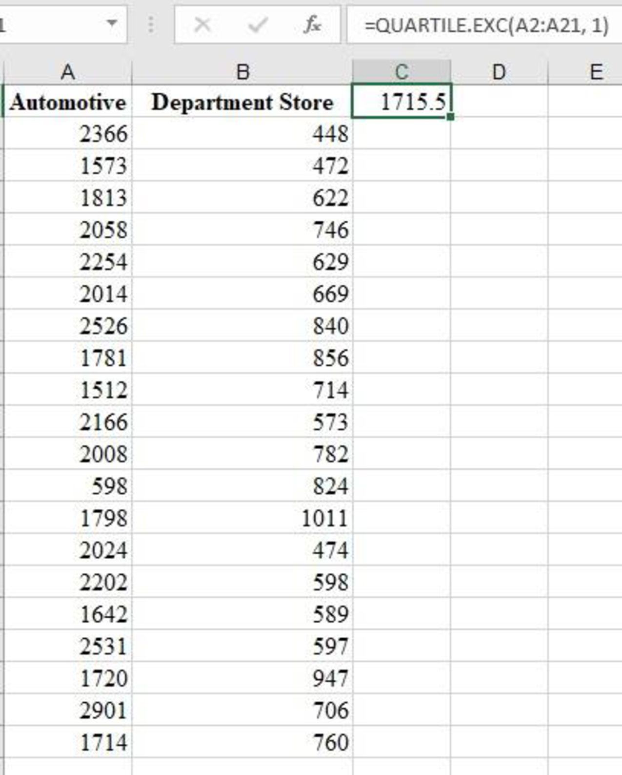 MODERN BUS STATS W/EXCEL AND W/MINDTAP, Chapter 3.2, Problem 32E , additional homework tip  3