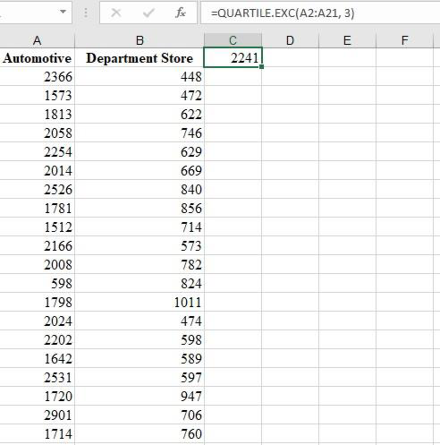 MODERN BUS STATS W/EXCEL AND W/MINDTAP, Chapter 3.2, Problem 32E , additional homework tip  4