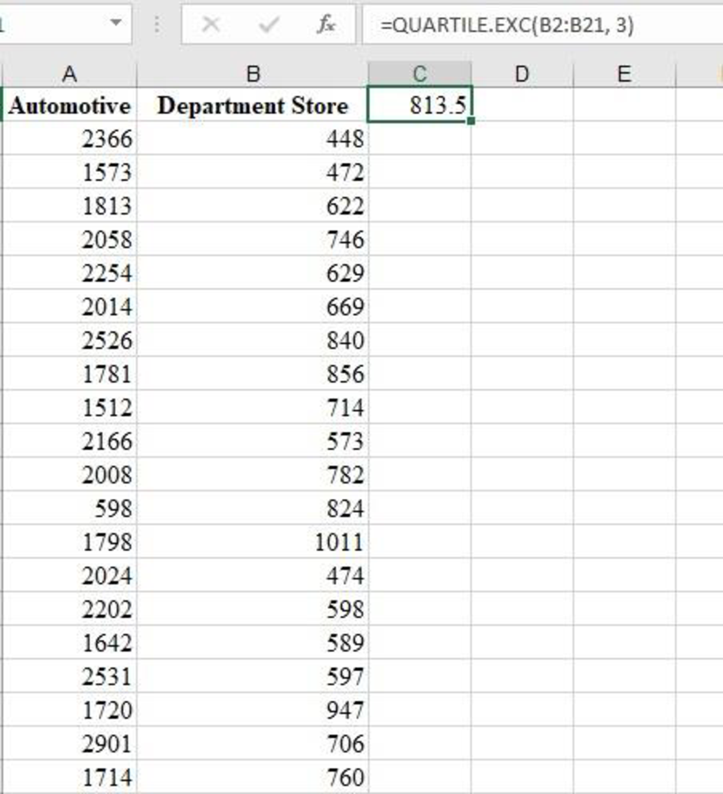 MODERN BUS STATS W/EXCEL AND W/MINDTAP, Chapter 3.2, Problem 32E , additional homework tip  6