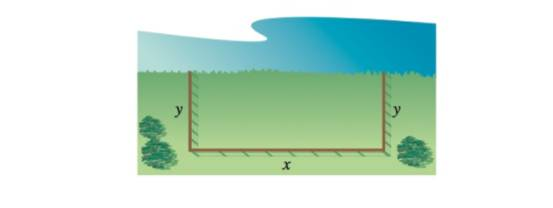 Chapter 3.7, Problem 19E, Minimum Length A farmer plans to fence a rectangular pasture adjacent to a river (see figure). The 