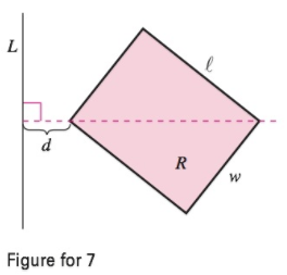 Chapter 7, Problem 7PS, Volume A rectangle R of length l and width w is revolved about the line L (see figure). Find the 