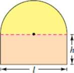 Chapter 13.10, Problem 48E, Area and Perimeter A semicircle is on top of a rectangle (see figure). When the area is fixed and 