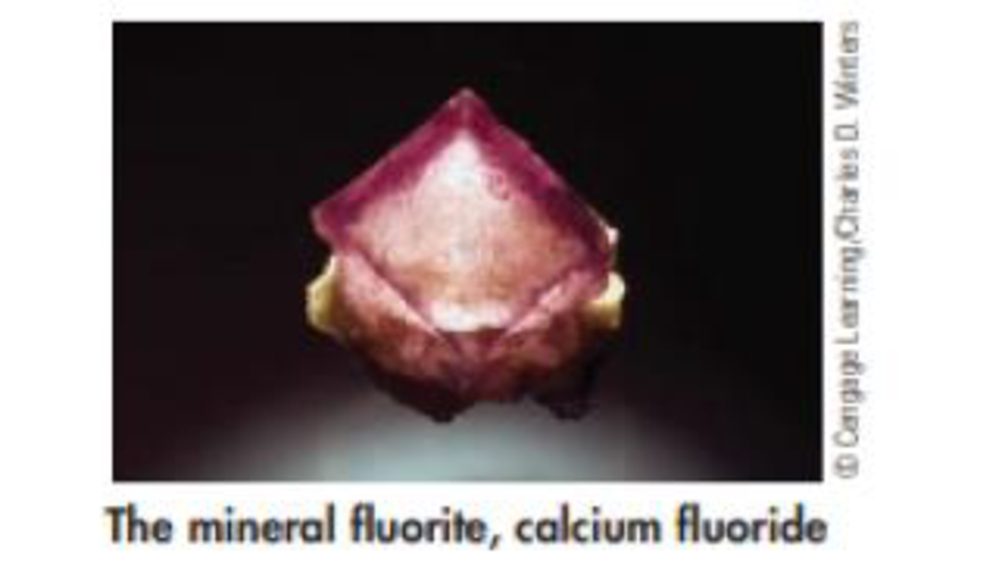 Chapter 1, Problem 29GQ, The mineral fluorite contains the elements calcium and fluorine and can have various colors, 