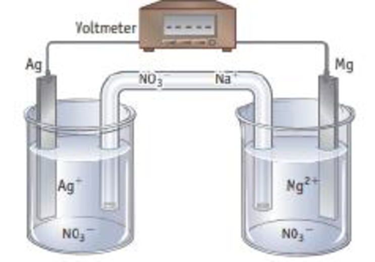 Chapter 19, Problem 55GQ, Magnesium metal is oxidized, and silver ions are reduced in a voltaic cell using Mg2+(aq, 1 M) | Mg 