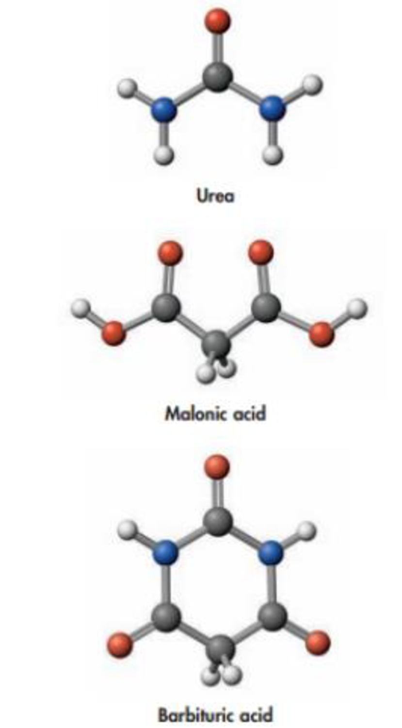 Chapter 9, Problem 73SCQ, Urea reacts with malonic acid to produce barbituric acid, a member of the class of compounds called 