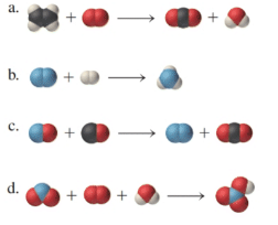 Chapter 4, Problem 63E, For each chemical reaction, draw in the missing molecules necessary to balance their equations. 