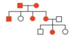 Chapter 14, Problem 2GP, Does the phenotype indicated by the red circles and squares in this pedigree show an inheritance 