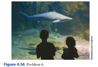 Chapter 4, Problem 6P, A viewing window on the side of a large tank at a public aquarium measures 50 in, by 60 in. (Figure 