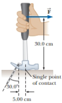 Chapter 12, Problem 12.17P, Figure P12.13 shows a claw hammer being used to pull a nail out of a horizontal board. The mass of 
