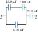Chapter 25, Problem 11P, Four capacitors are connected as shown in Figure P25.11. (a) Find the equivalent capacitance between 