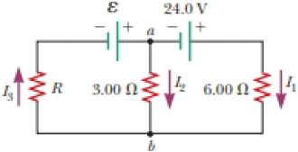 Chapter 27, Problem 20P, In the circuit of Figure P27.20, the current I1 = 3.00 A and the values of  for the ideal battery 