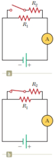 Chapter 28, Problem 28.3QQ, With the switch in the circuit of Figure 27.6a open, there is no current in R2. There is current in 
