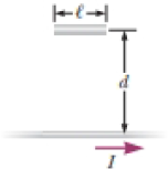 Chapter 31, Problem 31.78AP, A thin wire  = 30.0 cm long is held parallel to and d = 80.0 cm above a long, thin wire carrying I = 